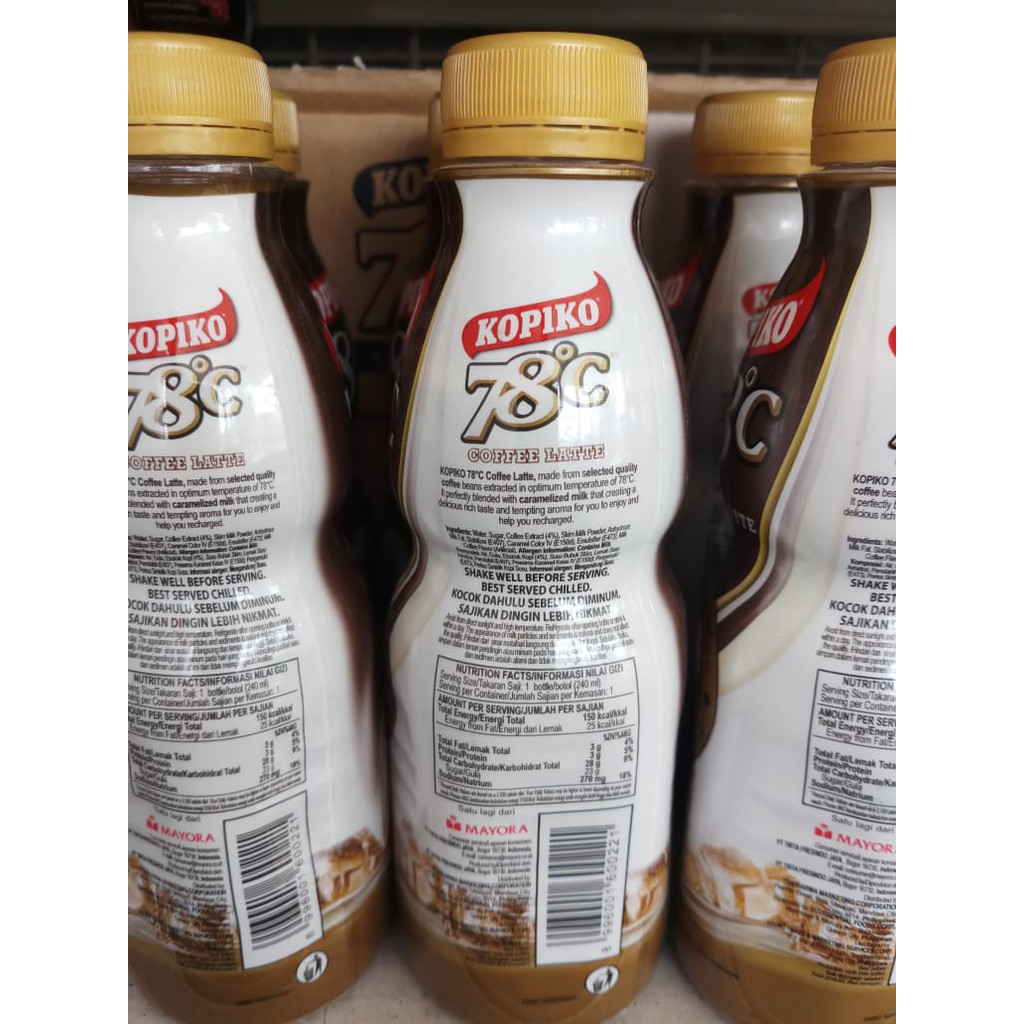 

Kopiko 78 coffee latte minuman siap minum dari Mayora 240 ml