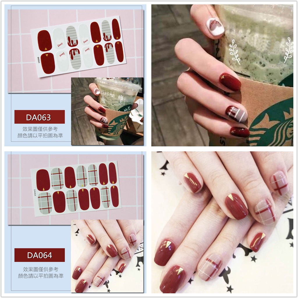 &lt;Jjoygirl&gt;DA Nail sticker motif / sticker kuku / stiker kuku / nail stiker glitter / stripes design