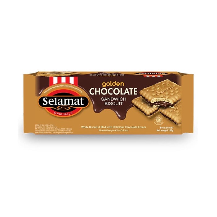 

Wafer-Biskuit- Selamat Biscuit Golden Chocolate 102 G -Biskuit-Wafer.