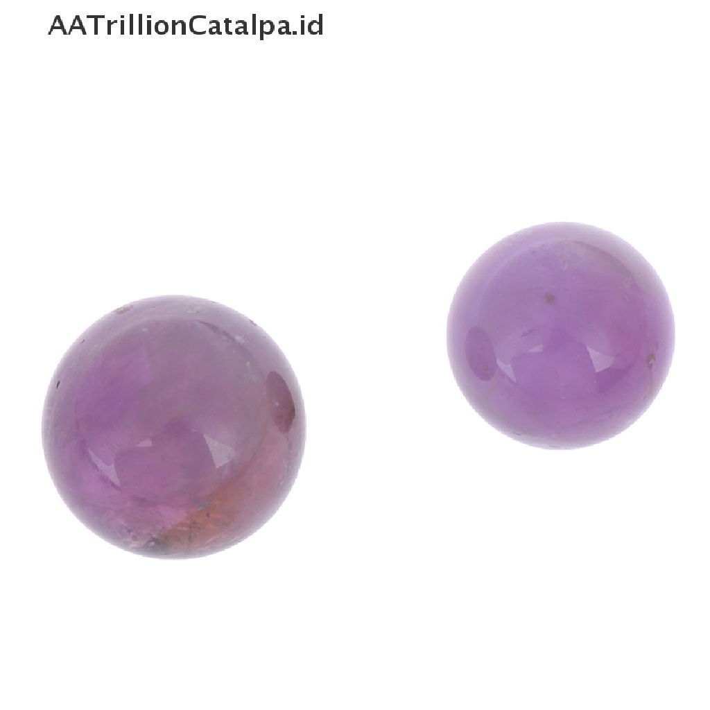 Aatrillioncatalpa 1pc Bola Kristal Amethyst Quartz Fluorit Alami Untuk Penyembuhan