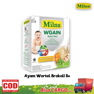 Milna Bubur Bayi WGAIN Bubur Bayi 6+ Menaikkan BB Bayi | Shopee Indonesia