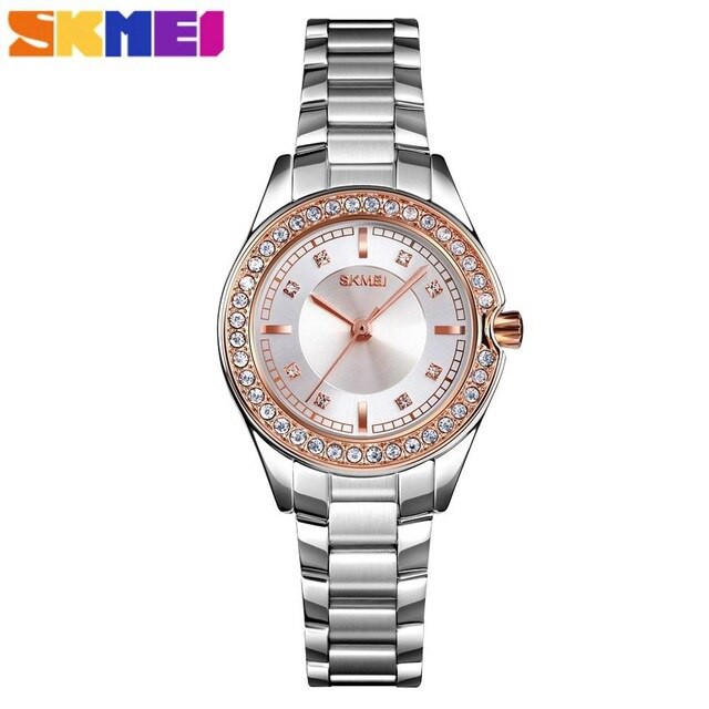 Jam Tangan Wanita / SKMEI 1534 Analog Stainless Steel / Jam Tangan Analog Original / SKMEI