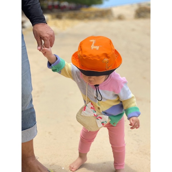 Bucket Hat Anak Motif Jerapah Topi Anak Kupluk Anak Topi Hutan Topi Piknik Anak Laki Laki Perempuan