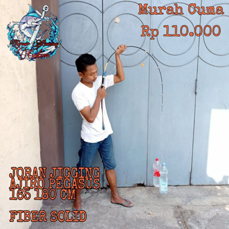 Joran jigging fiber solid ajiro pegasus JIG008 180 cm