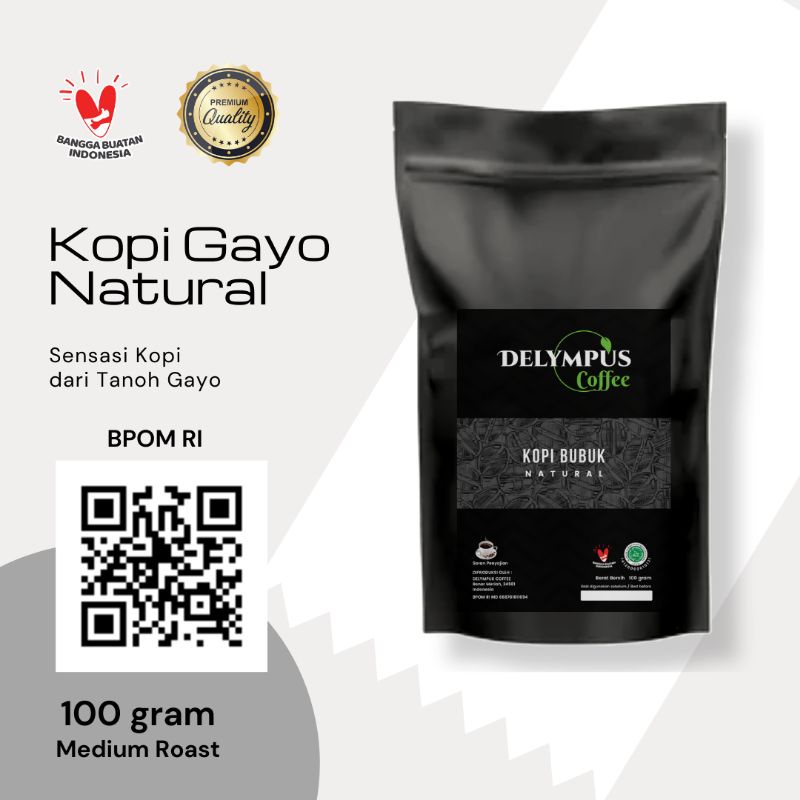 

KOPI GAYO NATURAL DELYMPUS 100 GRAM BUBUK