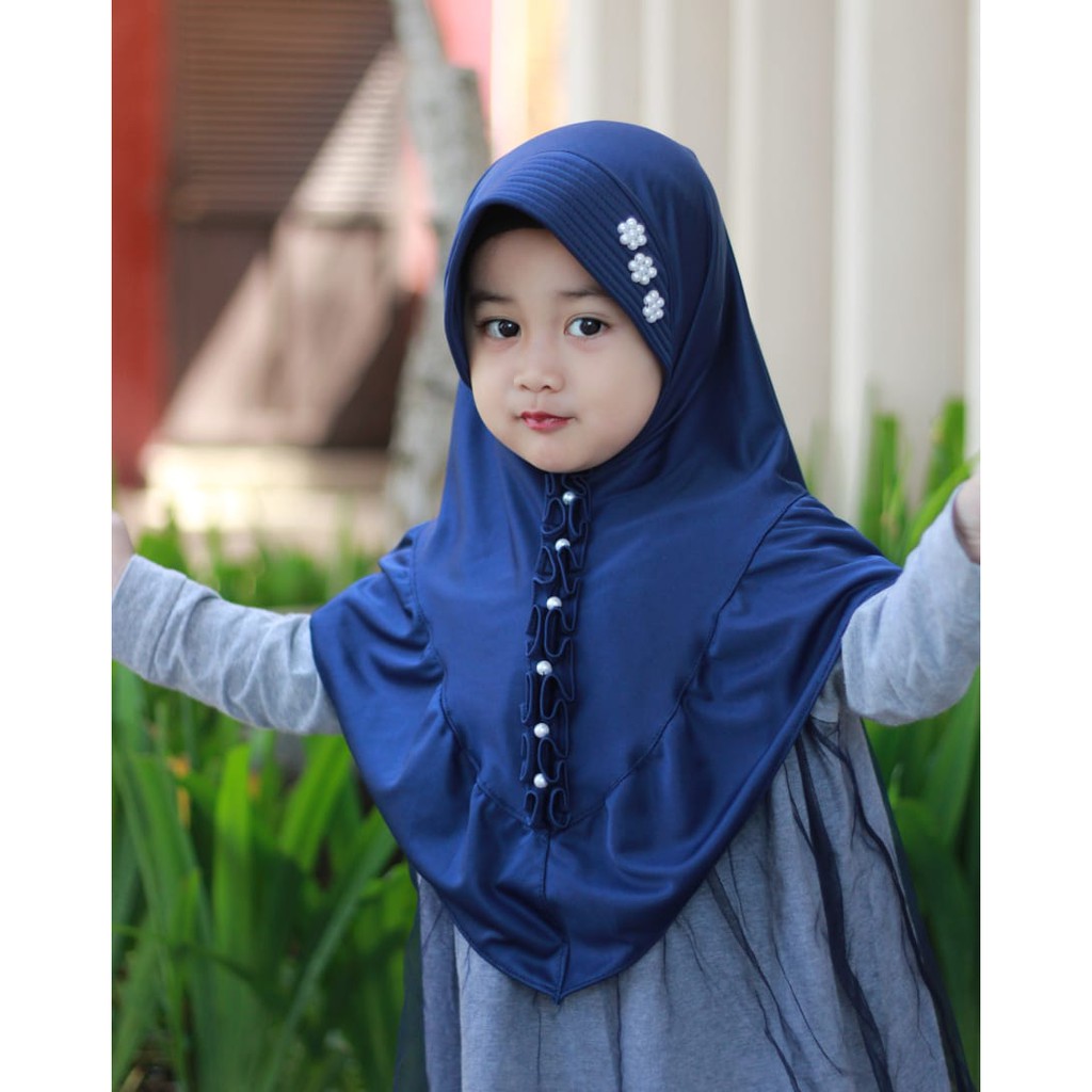 ALFATIHSTORE / JILBAB ANAK EZZA KRIWIL MUTIARA  /HIJAB ANAK TERLARIS TERMURAH/IANAH