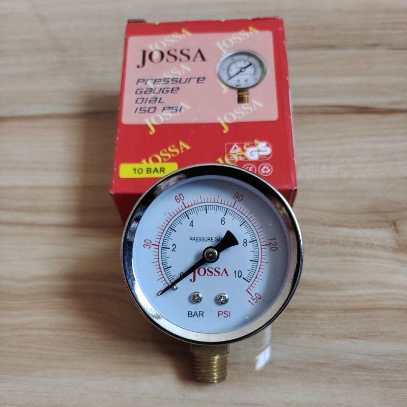 Jossa pressure gauge 10bar / JOSSA manometer 10kg  / Jossa meteran compresor 10bar