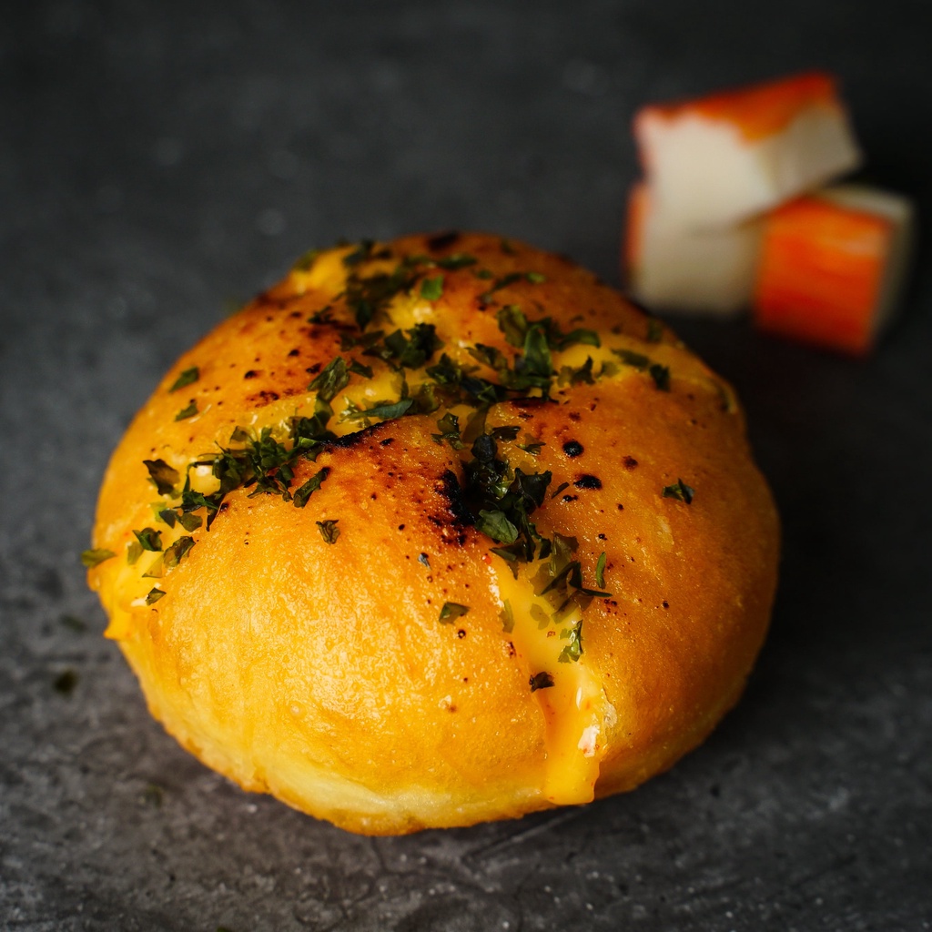 

Donat Aburi Mentai - Savory W/ Saus Mentai, Crabstick - St Ho Bakeshop