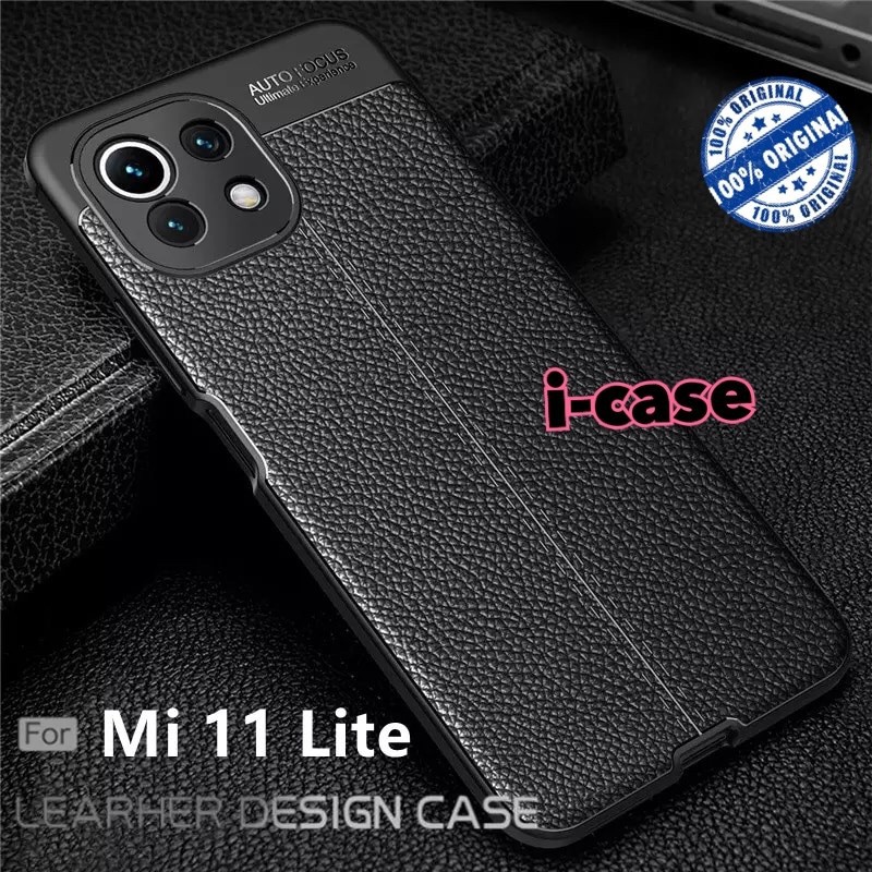 Case Xiaomi Mi 11 Lite casing Soft Motif Leather Original PU Mi11 lite