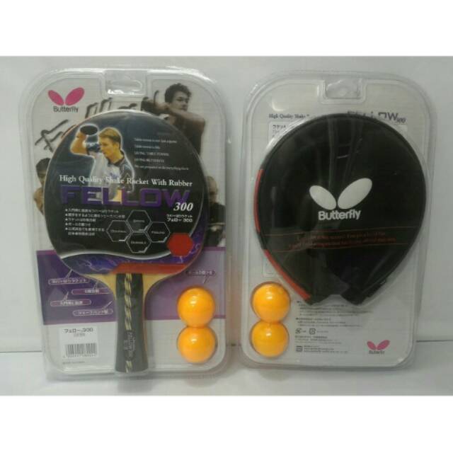 Bet Pingpong Butterfly Fellow 300 Bat Blade Tenis Meja