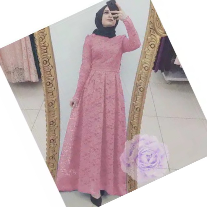 BAJU GAMIS NARA PREMIUM BRUKAT MAXI MAXY LONGDRESS BUSANA FASHION PESTA WANITA MUSLIM SYARI Z25