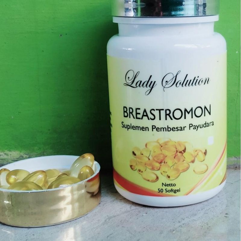 BREASTROMON Pil Softgel Hormon Estrogen Pembesar dan Pengencang Payudara Bokong Asli Original