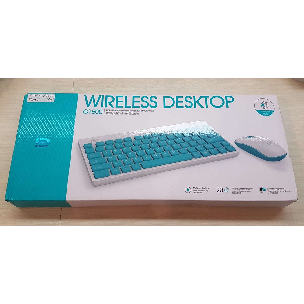 FD Wireless Keyboard Mouse Combo Ergonomis 2.4GHz - G1500 - Black