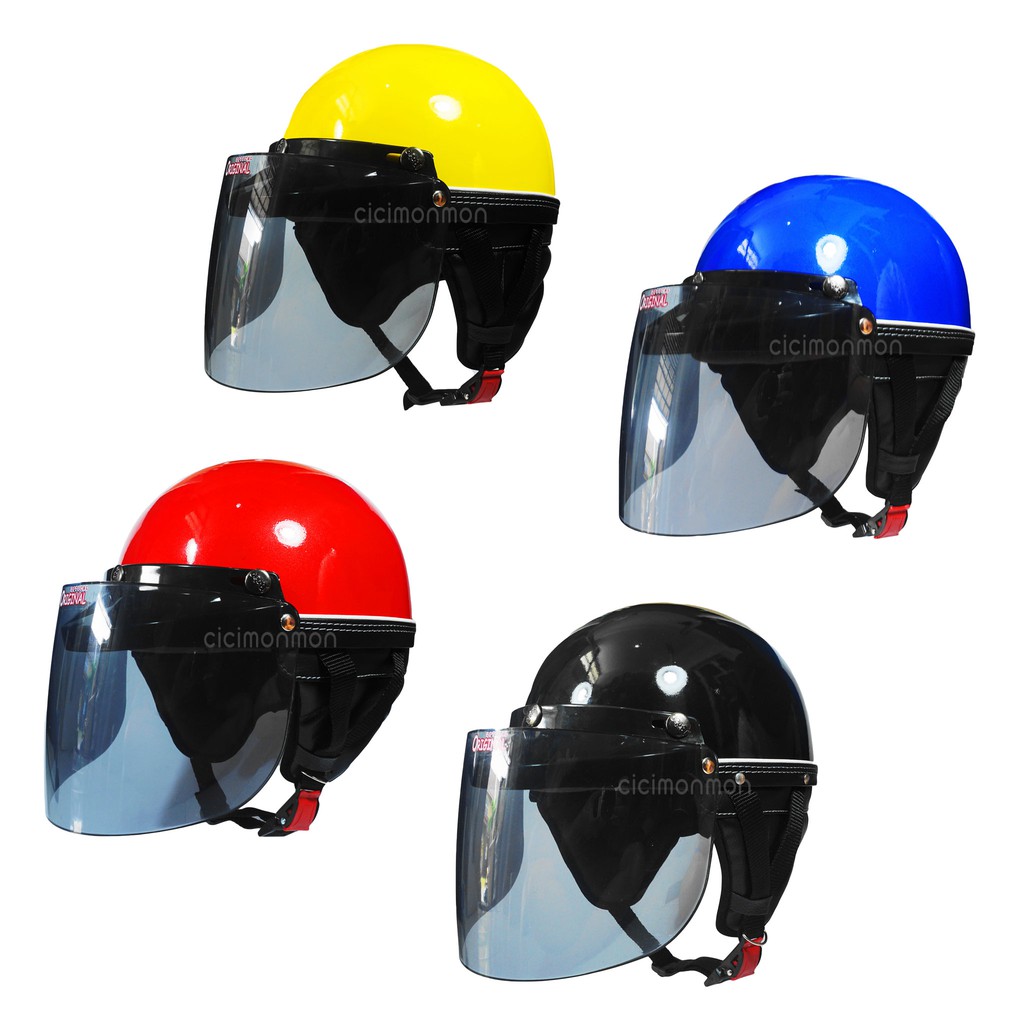 DIN Helm Club Dewasa Retro Colorfull Korean Style SNI