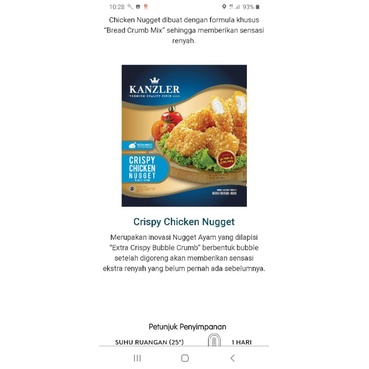 

KANZLER CRISPY CHICKEN NUGGET 450gr