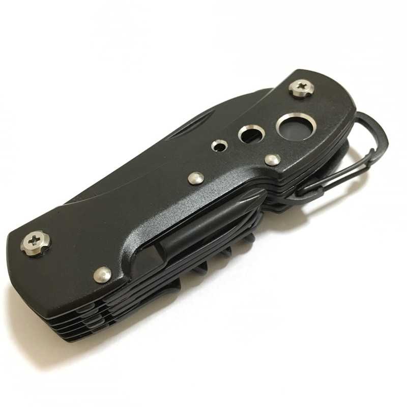 KNIFEZER Grand Harvest Pisau Swiss Army Pocket Knife EDC - MKE16 Warna Hitam