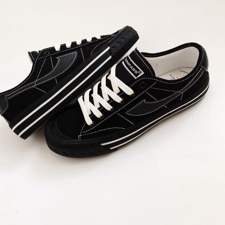 Recomended.. [100% Original] Sepatu Compass Retrograde Low High Black white / Cream / Blue Gum / Whi