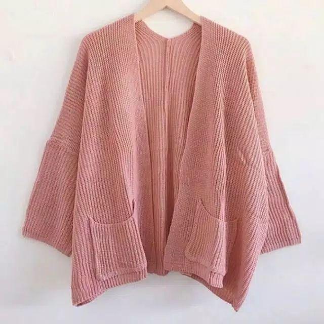 Cardigan loccy oversize-Dusty pink