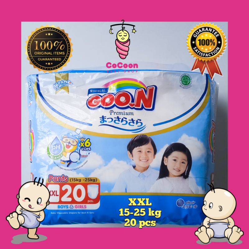 Popok Anak Goo.N Goon Premium Massara Sara Pants Tipe Celana XXL20 XXL 20