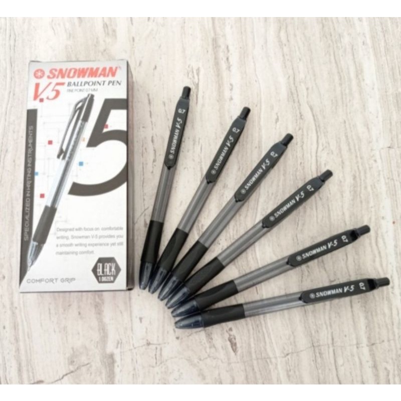 

Bolpoint / Bolpen / Pulpen Snowman V5 Cetekan (12 pcs)