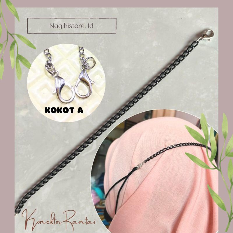 ✨NAGIHI✨KONEKTOR MASKER WANITA AKSESORIS MASKER KONEKTOR MASKER BASIC AKSESORIS HIJAB KOENKTOR RANTAI BASIC KONEKTOR PREMIUM KONEKTOR HIJAB AKSESORIS FASHION