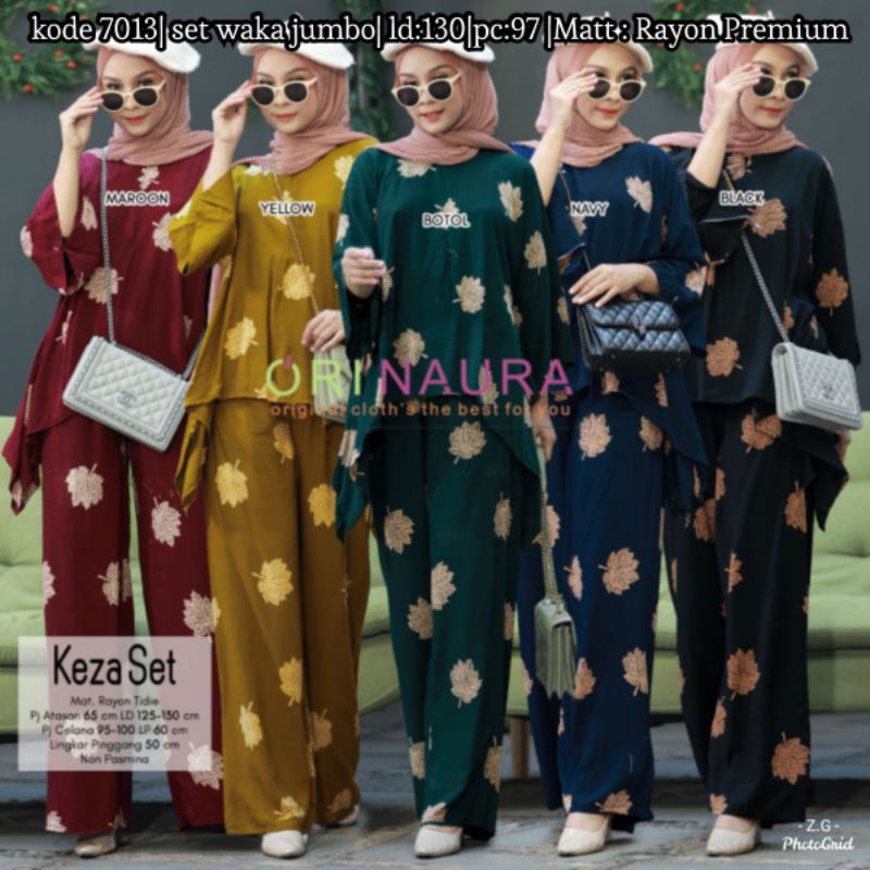 ONE SET WAKA JUMBO DASTER ARAB RAYON PREMIUM SETELAN