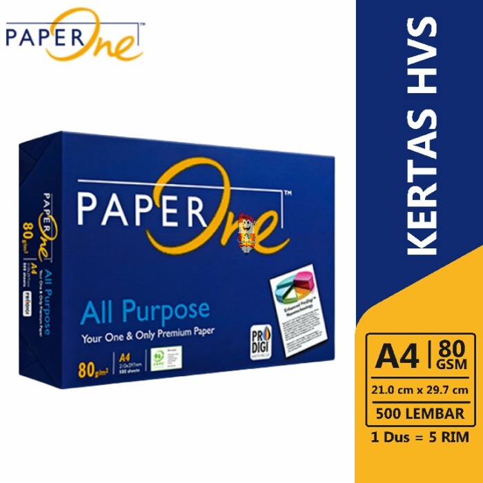 

(BISA COD) Kertas HVS A4 80 GSM Paper One