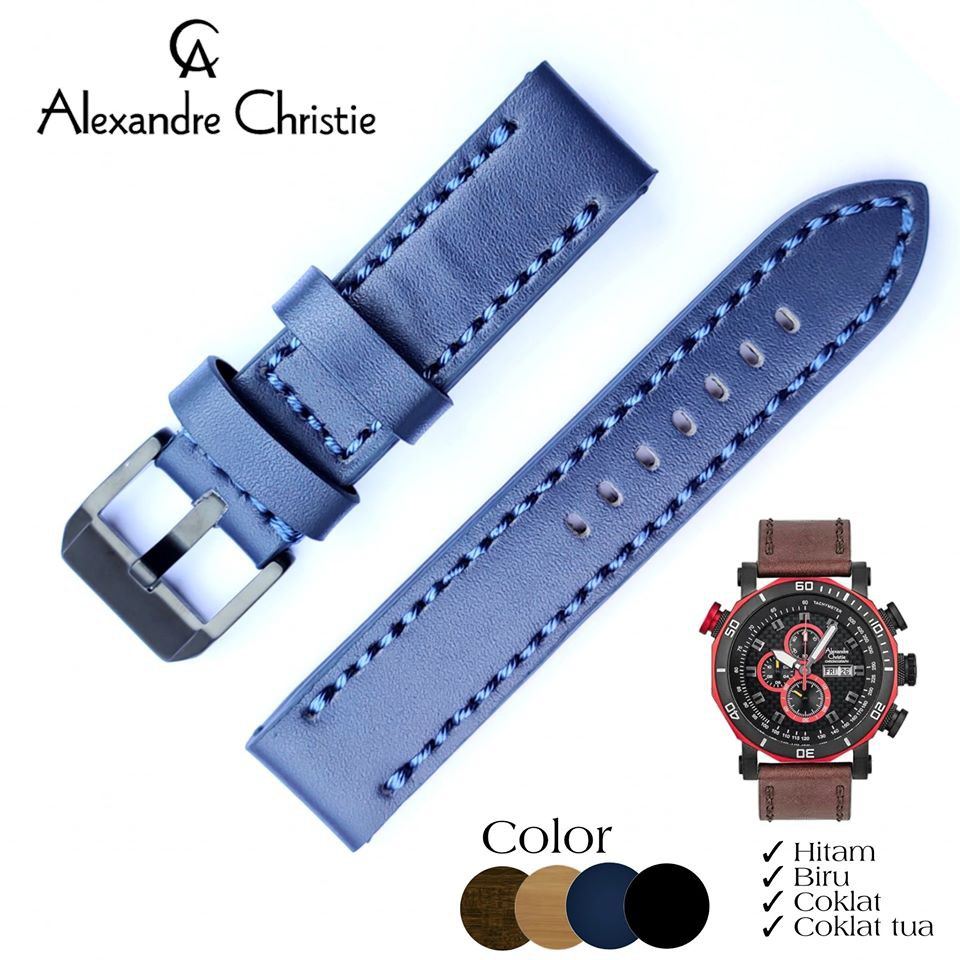 Alexandre Christie AC 6308 Strap Leather Watch Band Tali Jam 6308.
