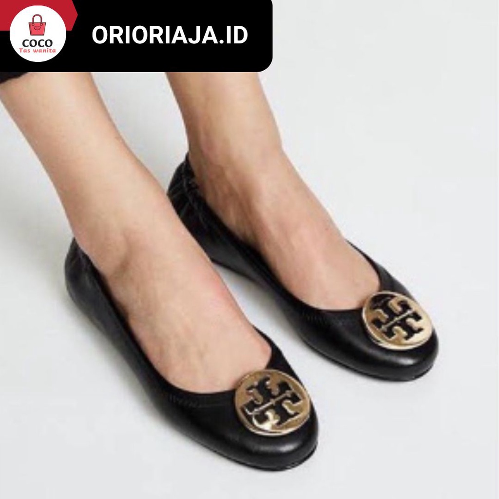 Sepatu TB 02 / Sepatu Sandal / Sendal Wanita Import Flat Hitam / Cream Kualitas Premium Korea Style Kekinian dan Murah TB 02 Flat by Tas Wanita Coco