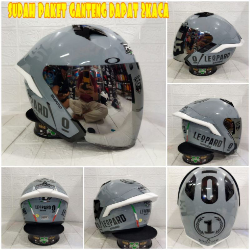 RSV SV300 MODERN GREY PAKET GANTENG (STIKER LEOPARD) ORIGINAL SNI( ongkir termurah 2 kg)