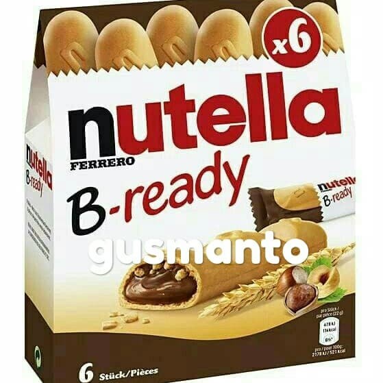 

COKELAT NUTELLA FERRERO B-READY 6PCS WAFER HAZELNUT COCOA 132GR