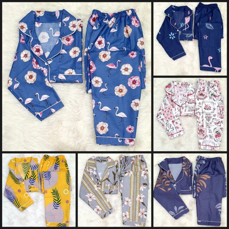 Baju tidur wanita piyama PP bahan soft katun adem lembut all size-5