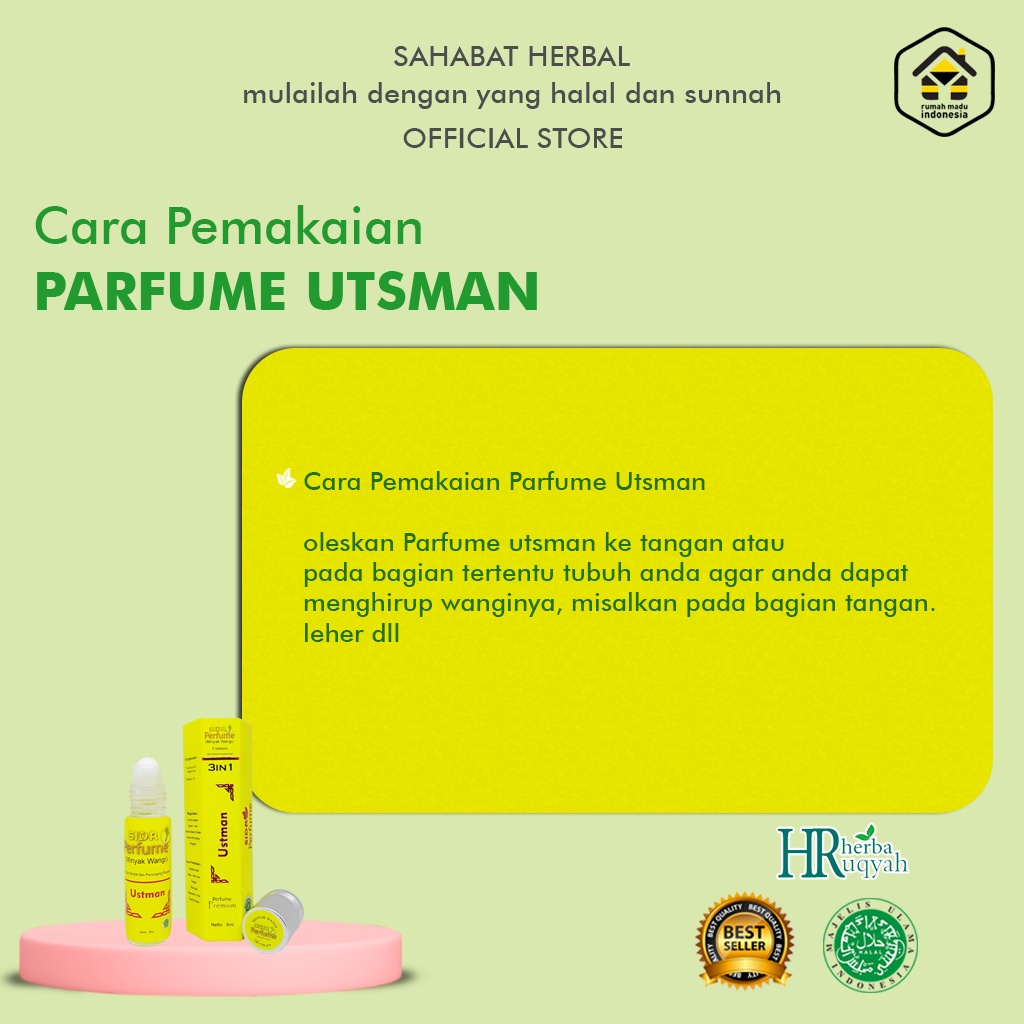 Parfum Pria Tahan Lama Non Alkohol | Parfum Utsman Tahan Lama Non Alkohol Asli Original Tahan Lama Kemasan 10 Ml