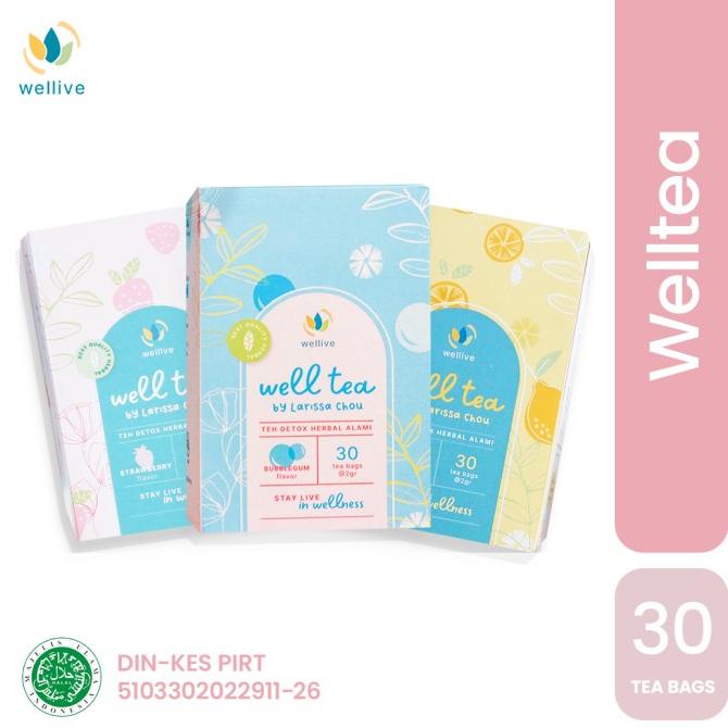 

[ COD ] SLIMMING TEA (WELLTEA) - Teh Pelangsing Herbal by Wellive - Isi 30 BIG SALE Kode 62