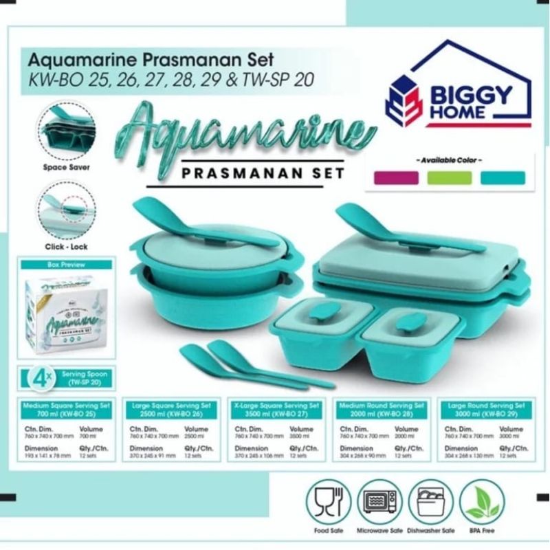 Prasmanan set Aquamarine