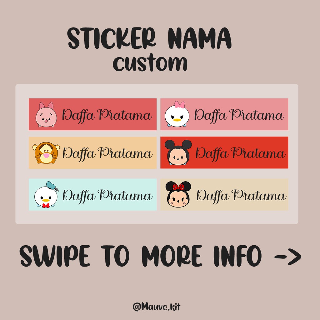 

[dapat 30 pcs] stiker nama | stiker lucu | stiker nama anak | stiker