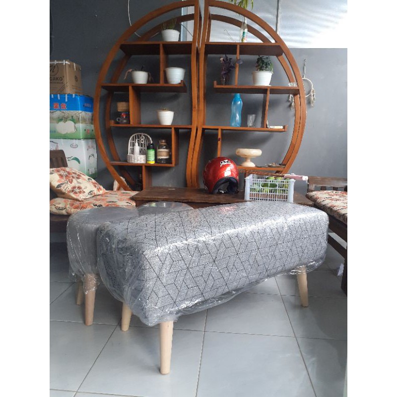 PROMO OPEN PREORDER BENCH STOOL SOFA/ SOFA STOOL PANJANG 80cm BANYAK MOTIF