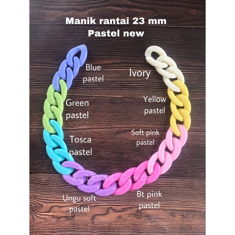 15 gr [+/-20 pcs] Manik mote rantai 23mm rante acrylic DIY tali masker