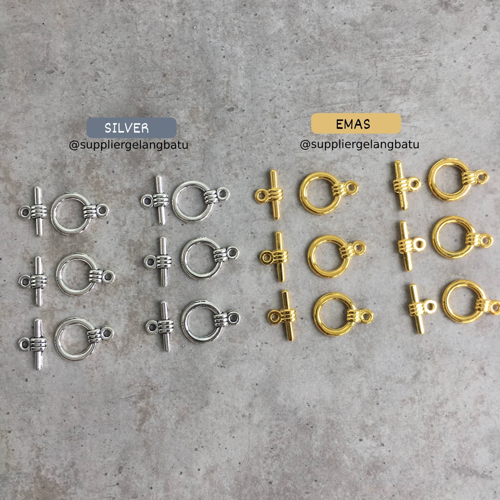 kait gelang kalung bracelet necklace buckle silver gold tembaga hitam bakar ujung aksesori