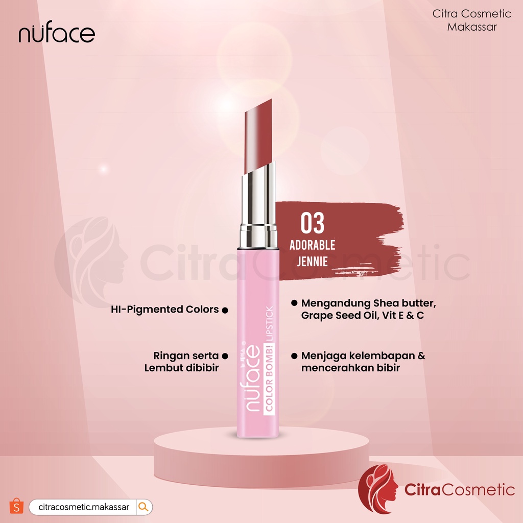 Nuface Nu Matte Color Bomb Lipstick Series