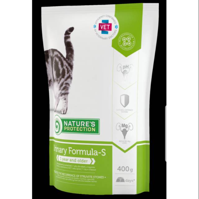 Makanan Kucing Nature Protection Urinary Formula S 400gr Shopee