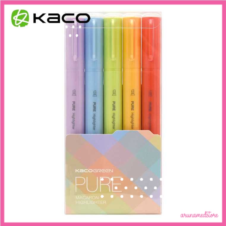 

KACO PURE H Plastic Highlighter II Stabilo 5PCS - K1045 (Colorful Ink)