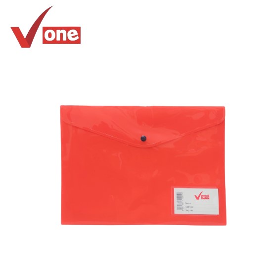 V One Map Plastik + Name Tag Folio Per Pcs