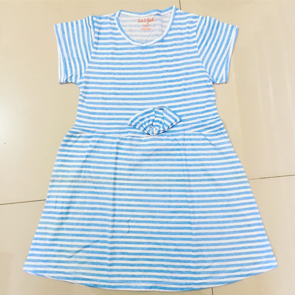 Baju Dress Anak Motif Garis Garis
