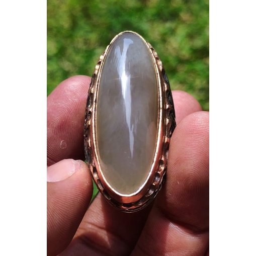 Cincin Batu Akik PANDAN KAPAS SEMU Asli batuan alam bukan sintetis dyed bukan red baron yaman kecubu