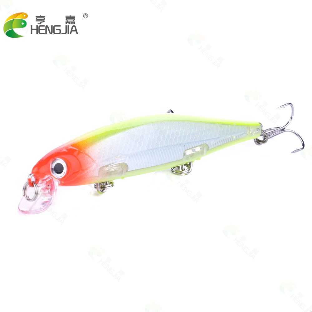 Hengjia 1pc Umpan Pancing Tiruan Bentuk Ikan Kecil 11cm 13g Dengan Kail Treble