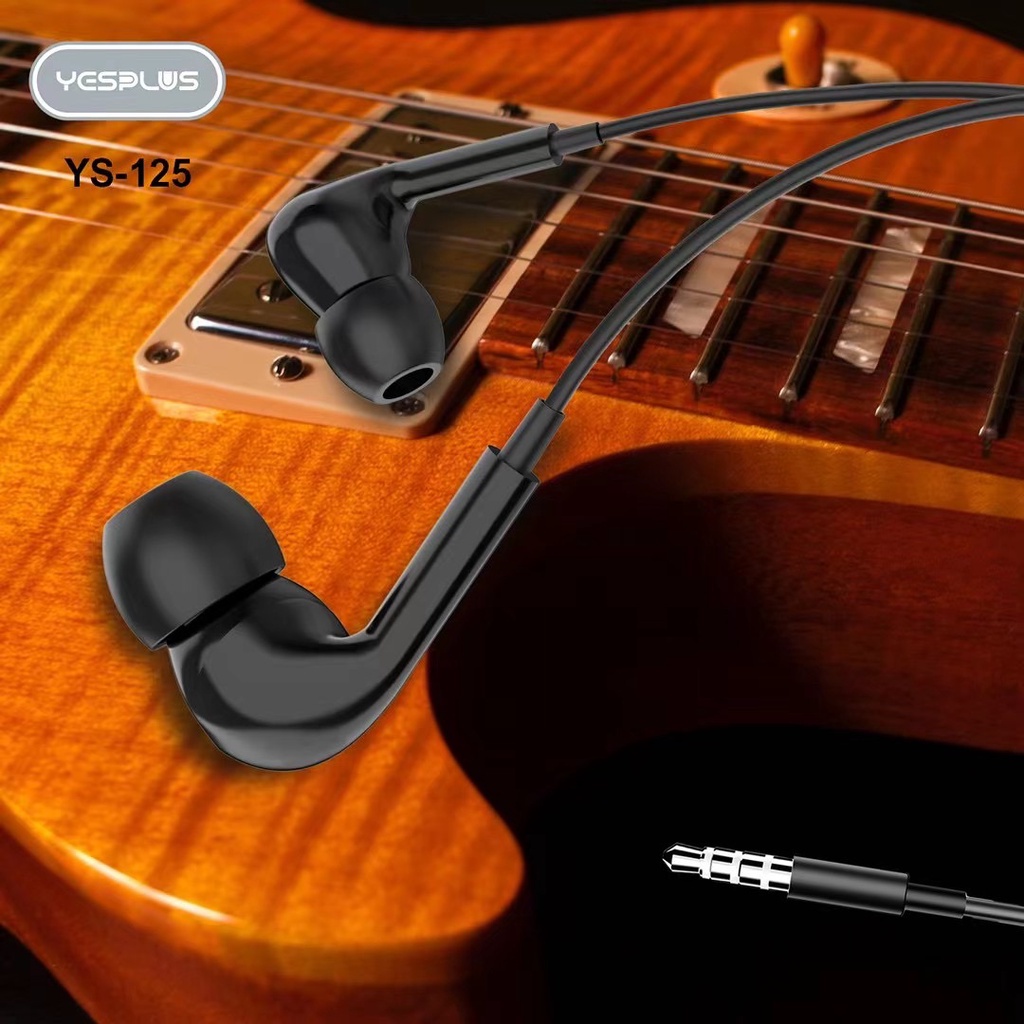 Earphone YESPLUS YS125 stereo bass music telfon headset dengan mic original