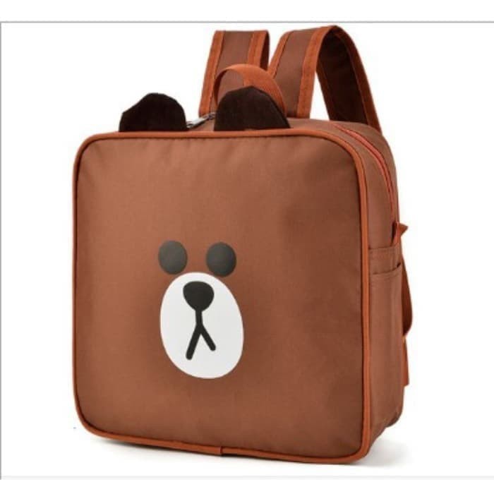 PNN685 Tas Ransel Backpack Brown Line