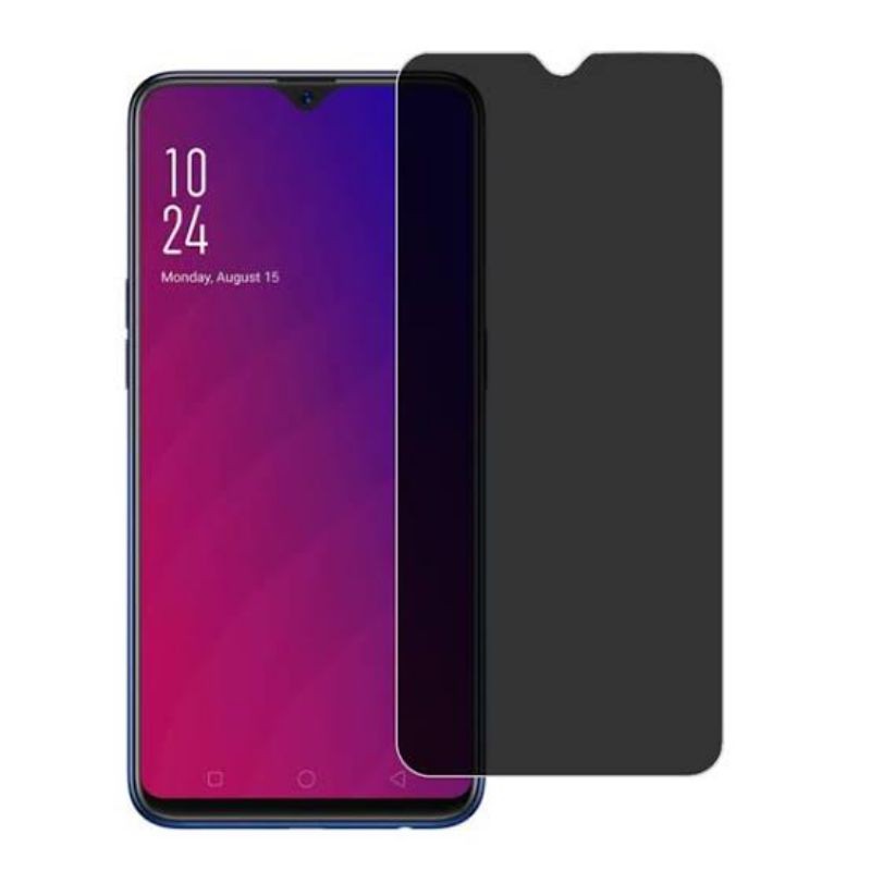 ANTI SPY Tempered Glass REALME NARZO 30A/10A/20 PRO/C20/C21/C25/C17/C15/C12/C11/C3/C2/C1 | hitam