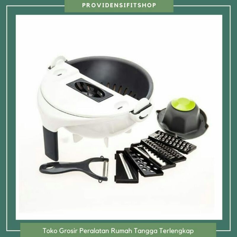 Best seller 9 in 1 Wet Basket Vegetable Cutter/Parutan Multifungsi